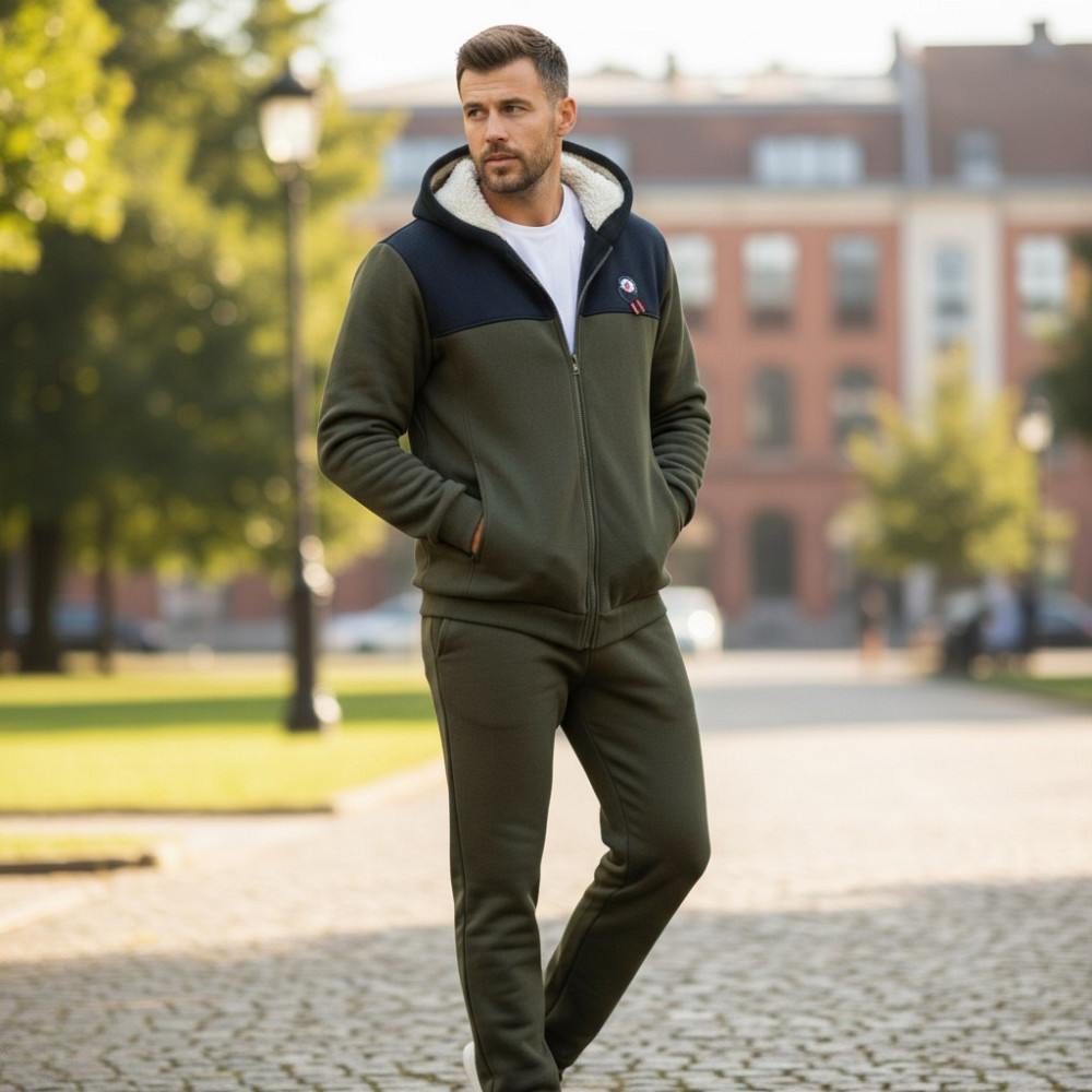 Мужской теплый костюм на флисе с мехом Хаки-черный 56/58 Харьков - изображение 3