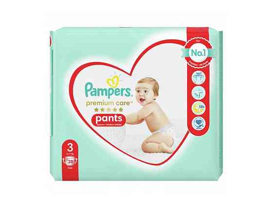 Підгузники-трусики одноразові Prem. Care Pants Midi (6-11 кг)Сер. 28 ТМ PAMPERS Київ
