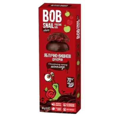 Цукерка Bob Snail Равлик Боб яблучно-вишневі в чорному шоколаді 30 г (4820219341291) Вінниця