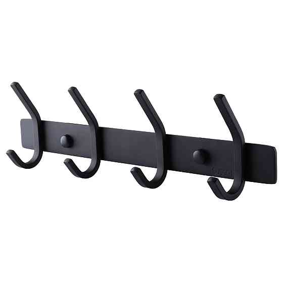 Планка с крючками Globus Lux BQ9435-4 черная матовая SUS304 (000021198) Киев
