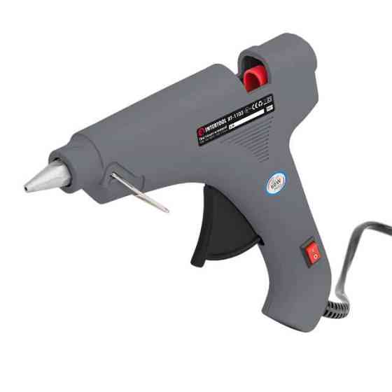 Пістолет клейовий 60(185) Вт, 165-180°C, під стрижні 10,8-11,5 мм, 8-20 г/хв INTERTOOL RT-1103 Киев