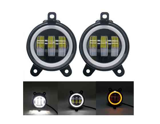 Комплект протитуманних LED фар AllLight HPG-106+AE YELLOW для Lada Priora, Gazelle, Chevrolet Niva Харків