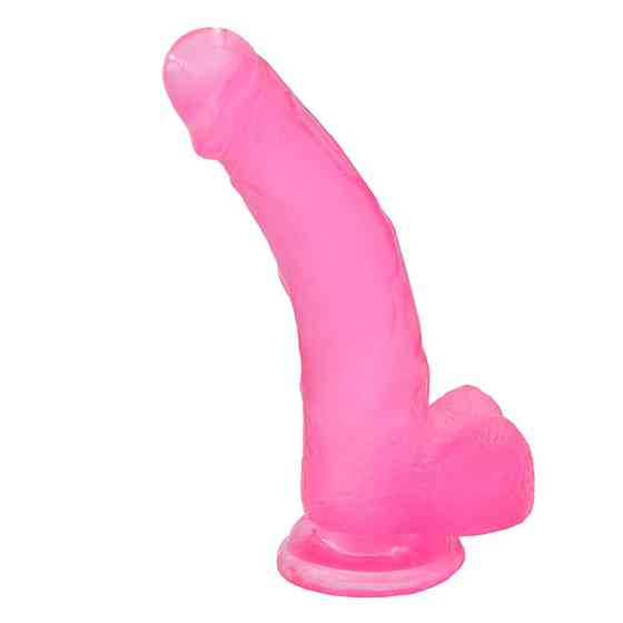 Фаллоимитатор с мошонкой - Jelly Studs Crystal Dildo Large 8