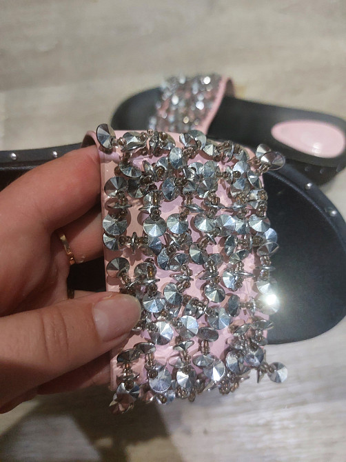 Шлепанцы женские Б/У 38 черно-розовый Киев - изображение 3