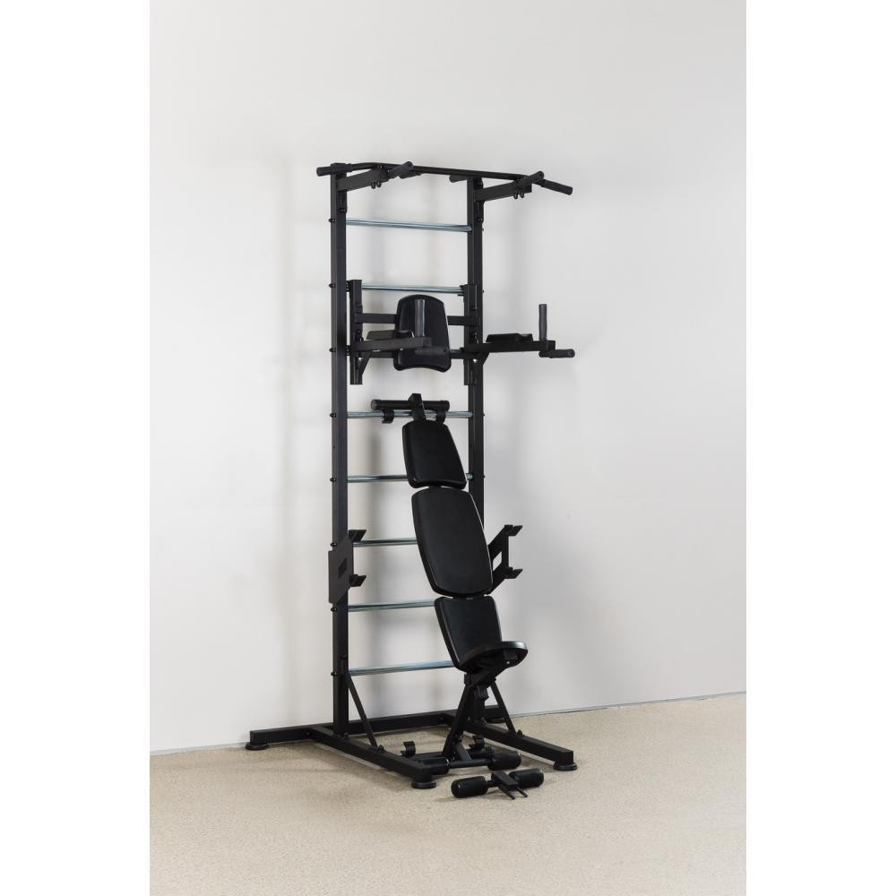 Шведская стенка передвижная Universal Black Pro+ универсальная без креплений скамья для пресса турник брусья Каменское - изображение 2