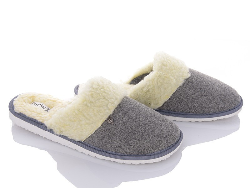 Тапочки чоловічі закриті з теплою устілкою з овчини PaGo "Вовк" сірі Одеса - фото 6