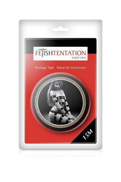 Скотч для бондажу Fetish Tentation Black (15м), не липне до шкіри і волосків, тільки сам до себе Sex Aura Київ - фото 3