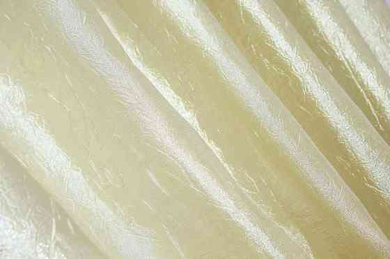 Кухонные шторы VR-Textil № 073к с ламбрекеном и подхватами светло-золотистый с коричневым 270х170 см (52-0170) Киев