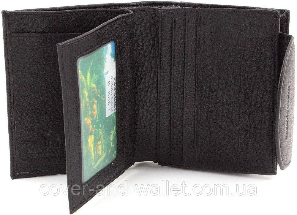 Женский кошелек небольшого размера на много карточек Marco Coverna Черный Киев - изображение 5
