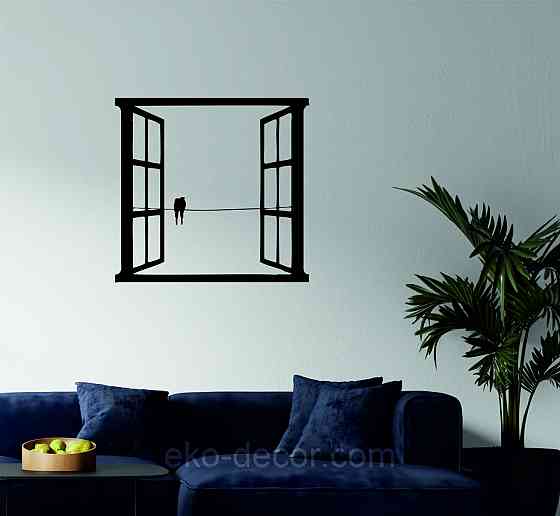 Декоративное настенное Панно «Птицы в окне» Декор на стену Киев