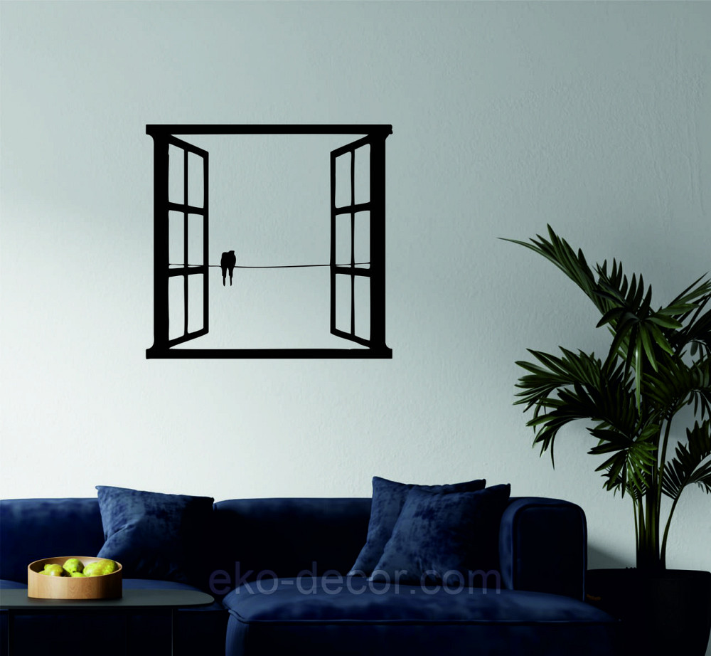 Декоративное настенное Панно «Птицы в окне» Декор на стену Киев - изображение 1