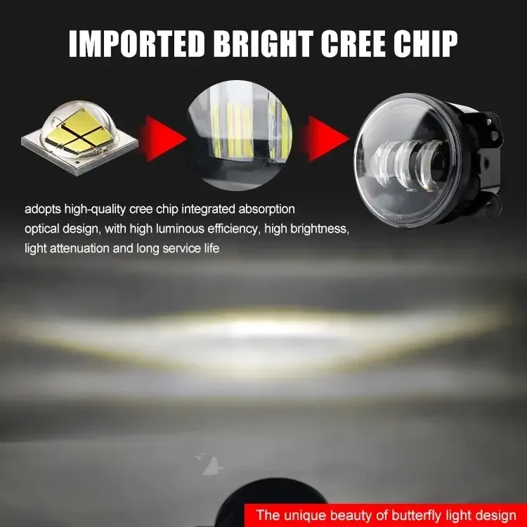 LED фари протитуманні 3.5 дюйм Nissan Leaf / 90mm ДХО з ангельськими вічками Харків - фото 5