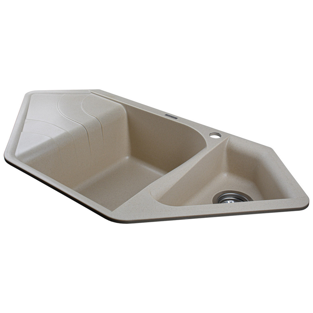 Гранитная мойка Globus Lux GARDA слоновая кость 1000х500мм Киев - изображение 4