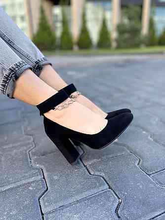 Туфлі жіночі LENA MELIANI чорні еко-замша каблук 10см 38р (N357-E7080-1) Коломия