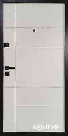 Двери квартирные, серия ТИП 12.2 модель 146 темный хаки/супермат белый 860 Киев