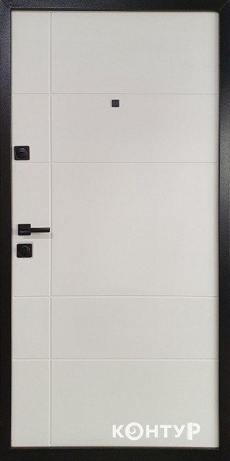 Двери квартирные, серия ТИП 12.2 модель 146 темный хаки/супермат белый 860 Киев - изображение 2