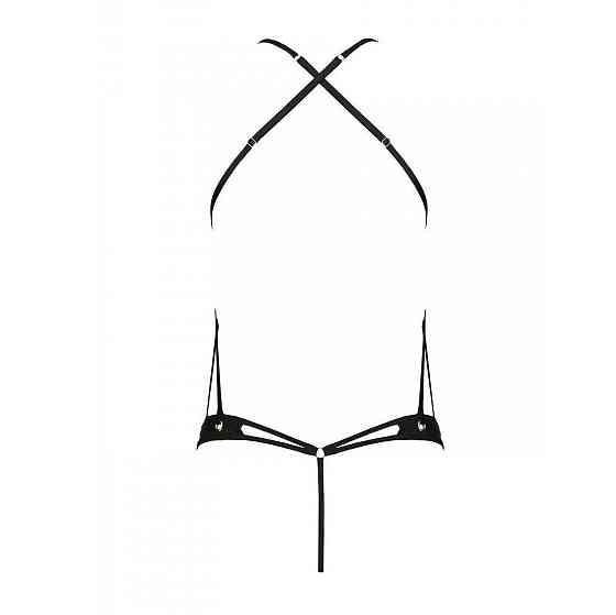 Розпродаж!!! Боді з екошкіри з ремінцями та перфорацією Tamaris Body black L/XL — Passion Sex Aura Київ