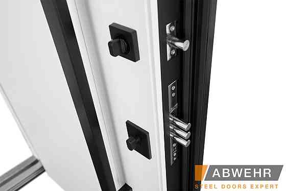 Двері вуличні, модель 536 CARAT ТЕРМОРОЗРИВ 3 контури ущільнення, чорне дерево/білий Київ