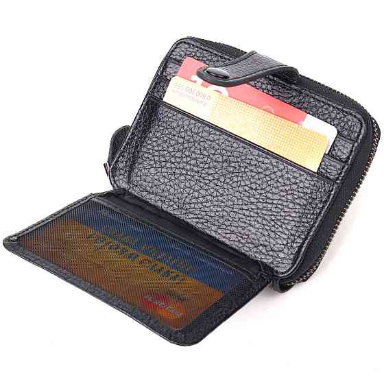 Стильне жіноче портмоне з натуральної шкіри CANPELLINI 21490 Чорне Київ