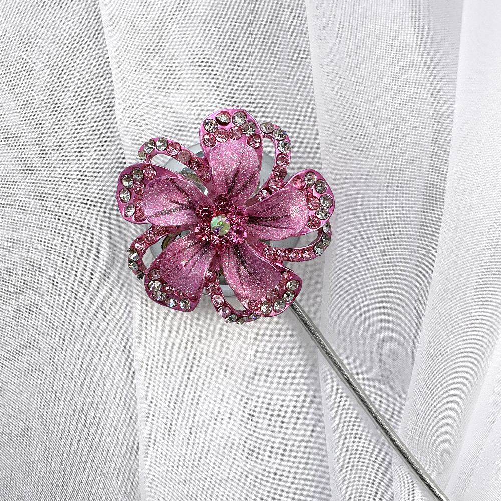 Магніти для штор та гардин "Flowers" набір 2 шт Рожевий (81-245) Київ - фото 2