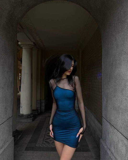 Жіноча стильна вечірня комбінована міні сукня мікродайвінг + сітка Одеса - фото 1