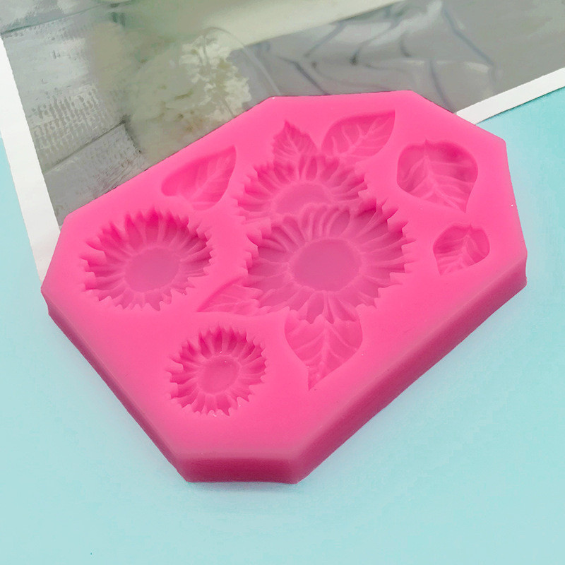 Молд силиконовый Подсолнух 119 на 68 мм розовый Киев - изображение 6