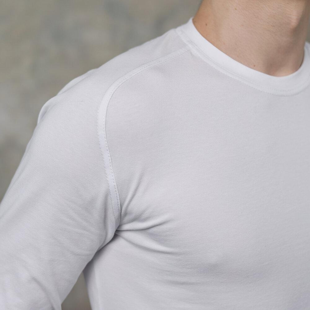 Білий чоловічий лонгсів Pobedov Dune. Біла чоловіча кофта весна/осінь Київ - фото 5