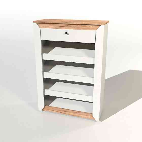 Тумба для обуви Эверест Нордик-800 80х32х113 см Белый + Дуб крафт золотой (DTM-5547) Днепр