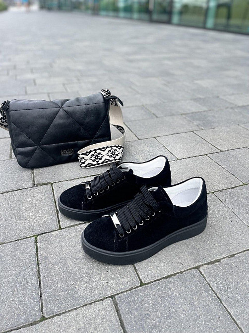 Kentro Кросівки жіночі KENTO 2171 чорні (весна-осінь, замша натуральна) (2646) 36р.38р.39р. Коломия - фото 6