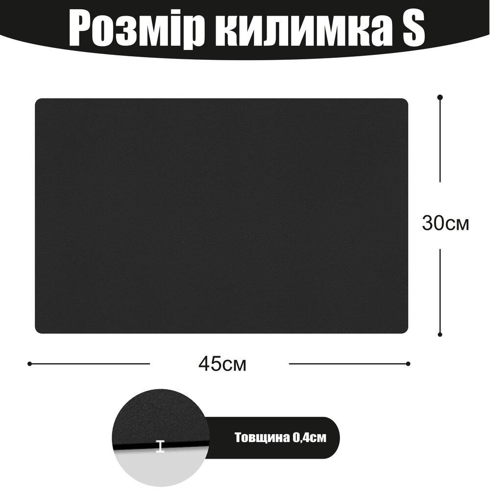 Антискользящий кухонный коврик - Абсорбирующий коврик для сушки посуды - Коврик под кофеварку 30х45 см Черный Буча - изображение 2