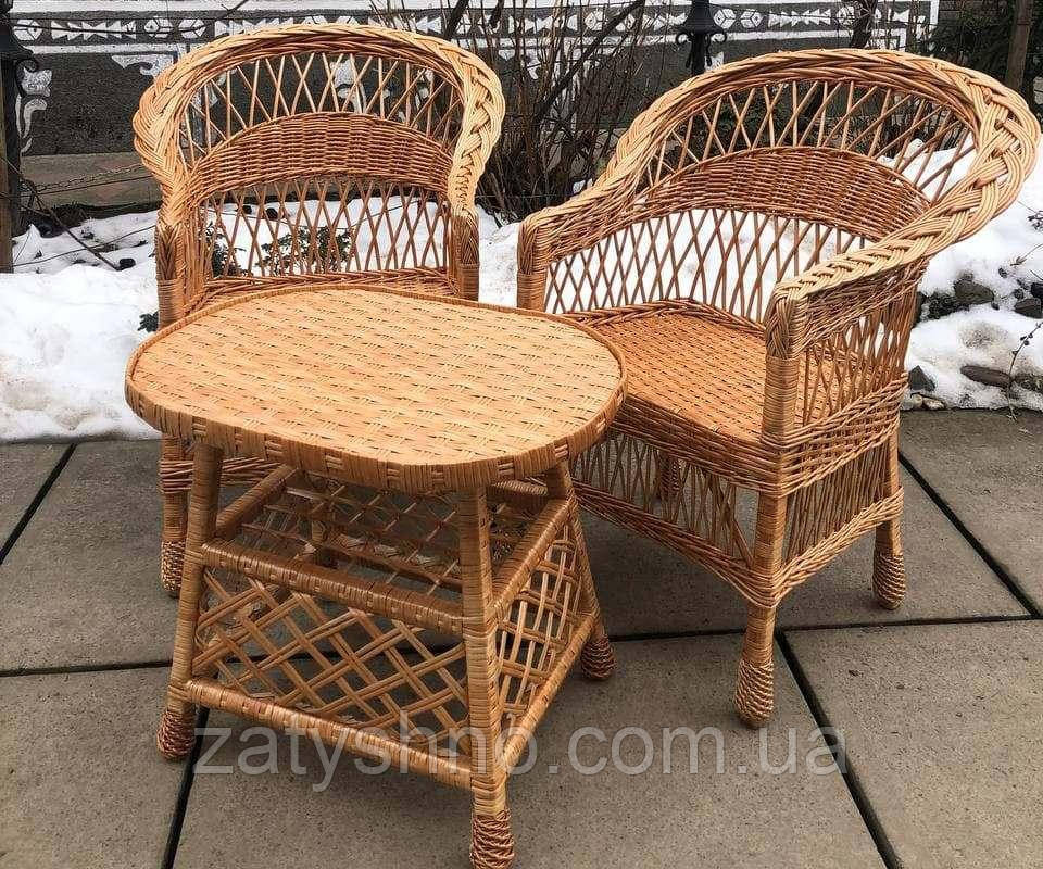 Меблі плетені з лози з журнальним столом Київ - фото 5
