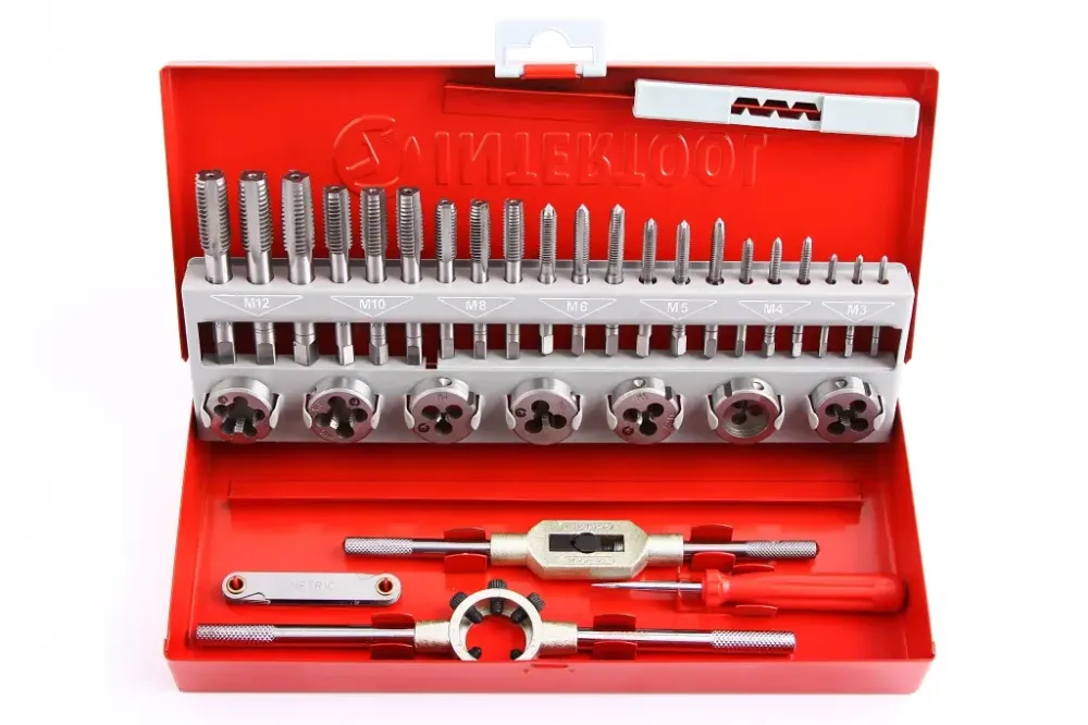 Набір плашок і мітчиків Intertool (32 ед.) М3-М12 Вінниця - фото 1