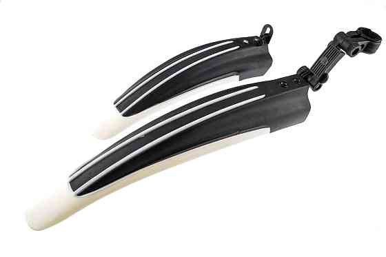 Крила велосипедні (MTB) (тюнінг) (білі вставки, пластик) Мукачево