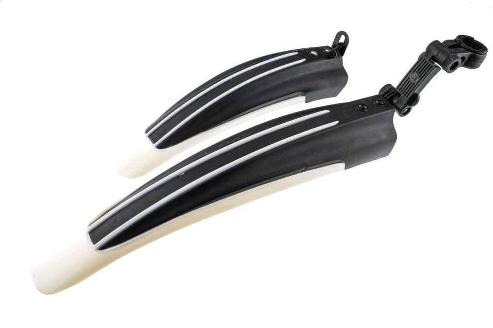 Крила велосипедні (MTB) (тюнінг) (білі вставки, пластик) Мукачево - фото 1