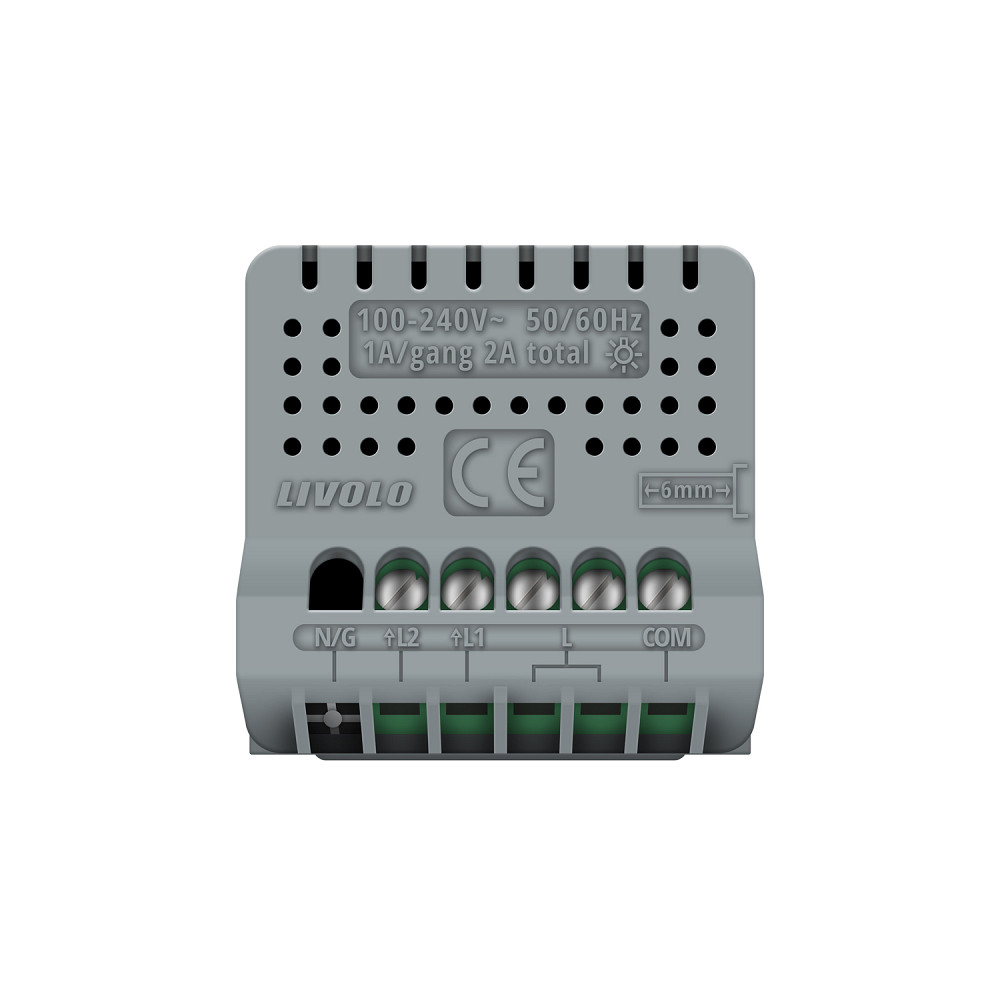 Розумний сенсорний вимикач LIVOLO ZigBee, 2-сенсорний, прохідний / перехресний, 5А 230В, без нейтралі, сумісний з Home Assistant (VL-FC2SZ-2G) Коломыя - изображение 5