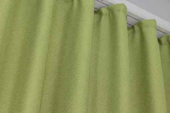 Комплект готових штор VR-Textil Льон Мішковина № 320ш Салатовий 150х270 см 2 шт (30-058) Киев