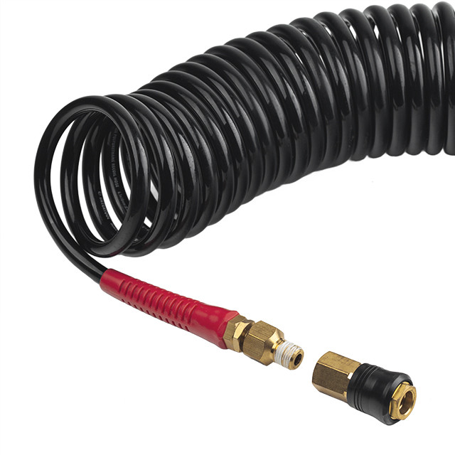 Шланг BLACK M-Flex 6,5×10 мм, 20 м, спіральний поліуретановий, з поворотним шарніром, латунними швидкороз'ємними з'єднаннями, STORM Львов - изображение 4