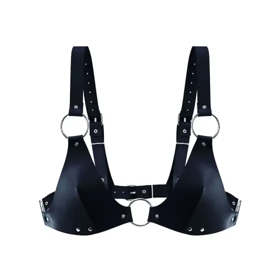 Ліф з натуральної шкіри Feral Feelings - Bikini Top Black Львів