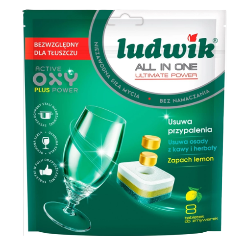 Таблетки для миття посуд Лимон (дою-пак) 8 шт Ludwik Житомир