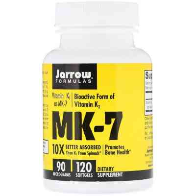 Витамин Jarrow Formulas Витамин K2 в форме MK-7, 90 мкг, MK-7, Vitamin K2 as MK-7, (JRW-30007) Винница