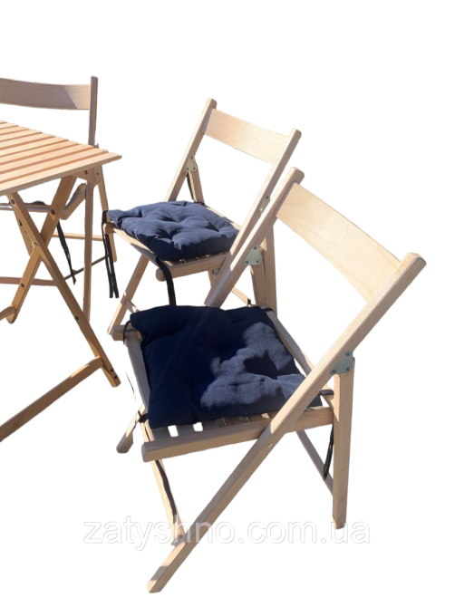 Мебель деревянная из бука с 4 стульями и накидками Киев - изображение 8