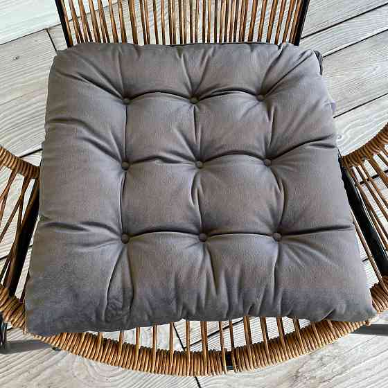 Подушка для стільців (40x40х5 см) Decorator Velour колір серый 84-103 Київ