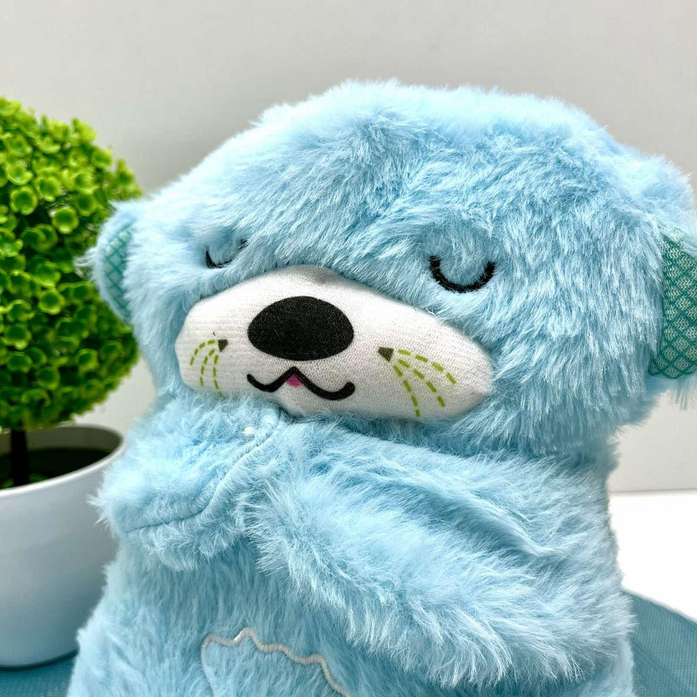 Видра інтерактивна дихає підсвічується сопить і відтворює заспокійливу музику Блакитна (853-1) Чернігів - фото 2