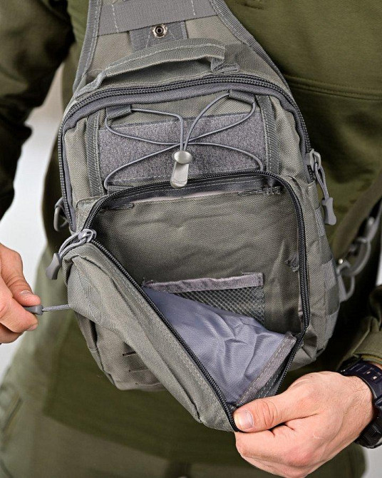 Тактична сумка нагрудна laser grey ПП4626 Одеса - фото 3