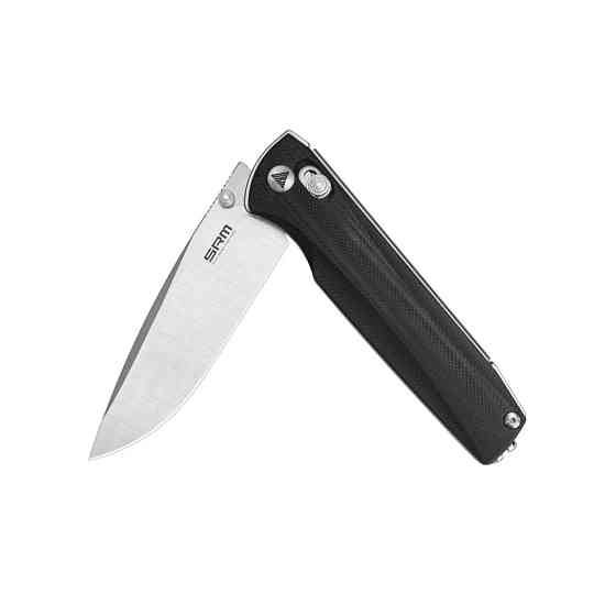 Ніж складаний туристичний SRM Terrier 258L-GB (9.3 см) D2 / G10 чорний Київ