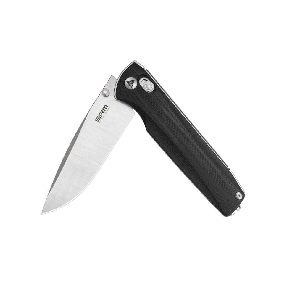 Ніж складаний туристичний SRM Terrier 258L-GB (9.3 см) D2 / G10 чорний Київ - фото 3