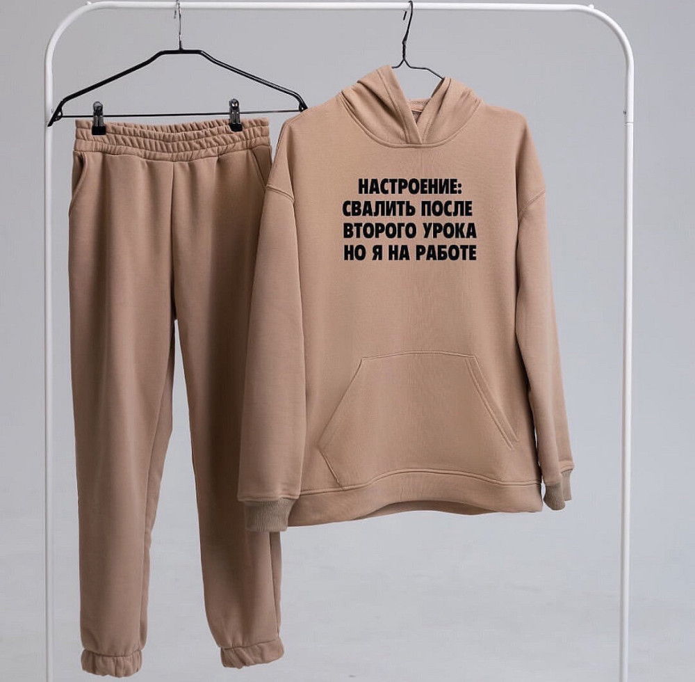 Теплий спортивний костюм UNISEX — "Настроювання: звалювати після 2 заняття, але я на роботі". Чернівці - фото 6