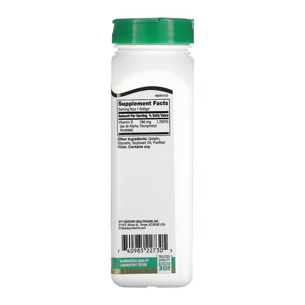 Витамин Е 21st Century E 180 mg (400IU) 250 гэл капс Киев - изображение 2