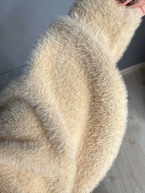 Кардиган жіночий Fancy Matinee 30740 ангора довгий з кишенями, бежевий, one size Київ - фото 9