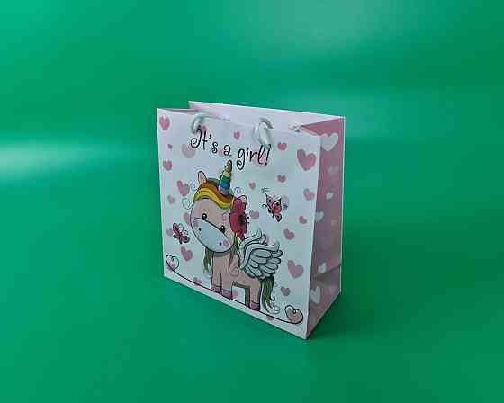 Пакет паперовий подарунковий квадратний 23 * 24 * 10 (артKV-175) (12 шт) Харків